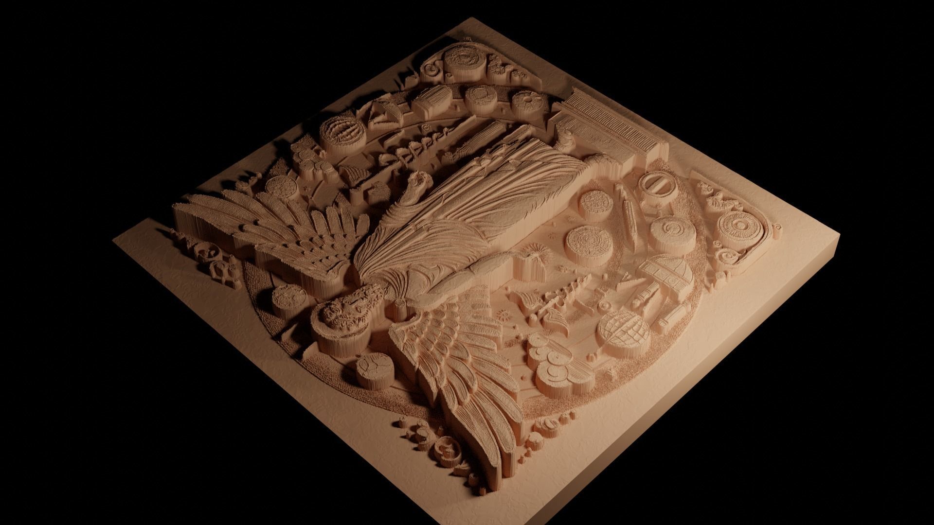 Mercury CNC 3d Print High Relief Sand Casting 3D print model_4