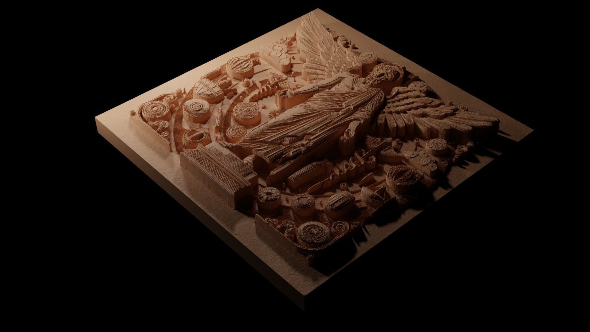 Mercury CNC 3d Print High Relief Sand Casting 3D print model_1