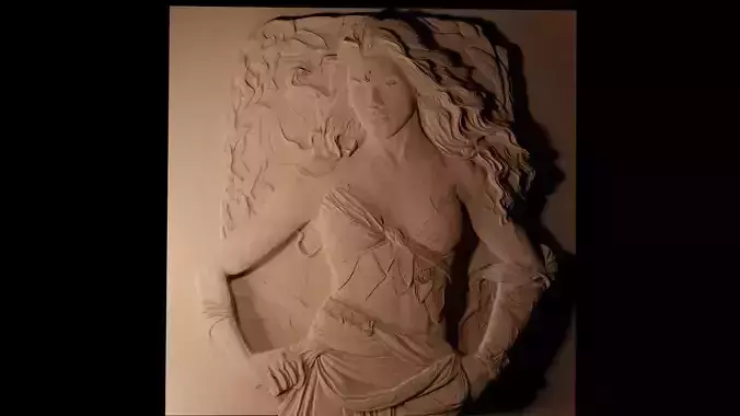 Megara Hercules CNC 3d Print High Relief Sand Casting 3D print model