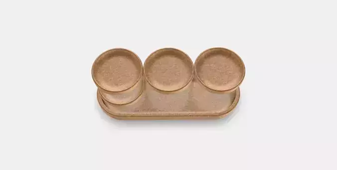 SAXBORGA Jar with lid and tray set of 5