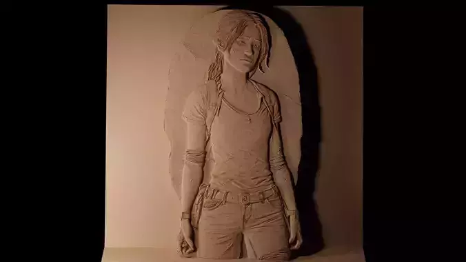Ellie The Last of Us CNC 3d Print High Relief Sand Casting