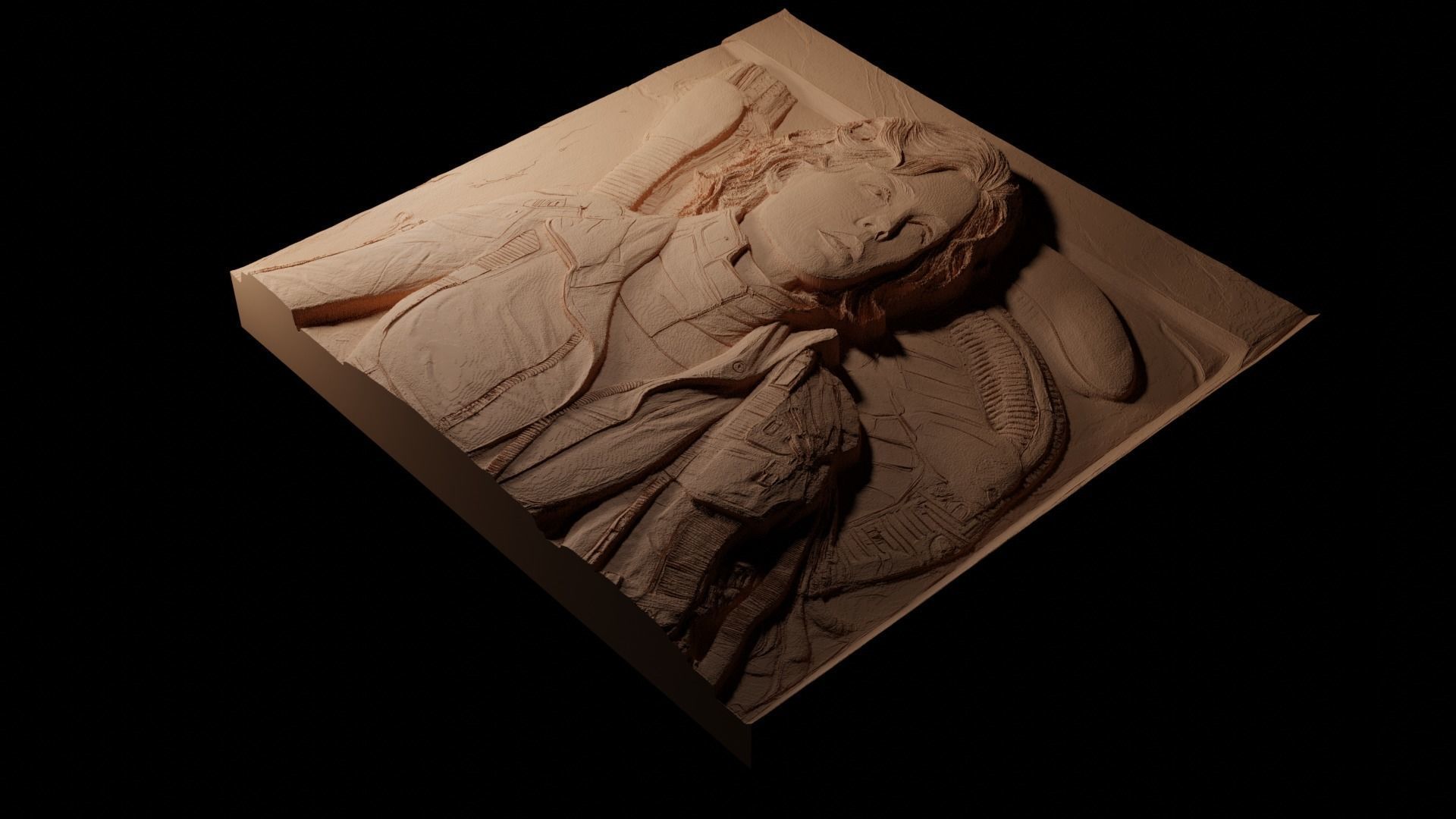 Ellen Ripley Alien Series CNC 3d Print High Relief Sand Casting 3D print model_1