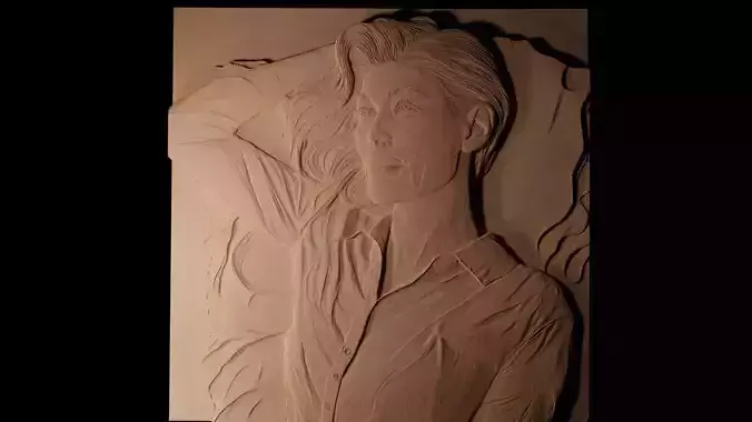 Ellen Pompeo CNC 3d Print High Relief Sand Casting