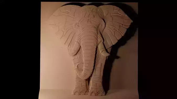 Elephant CNC 3d Print High Relief Sand Casting