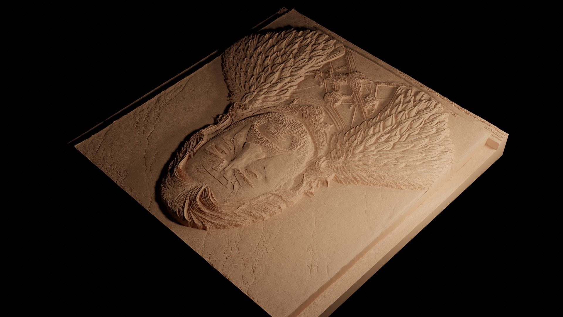 Eddard Stark GoT CNC 3d Print High Relief Sand Casting 3D print model_4