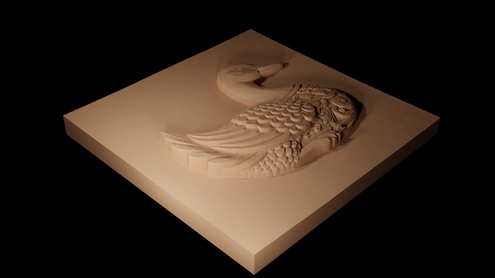 Duck CNC 3d Print High Relief Sand Casting 3D print model_2