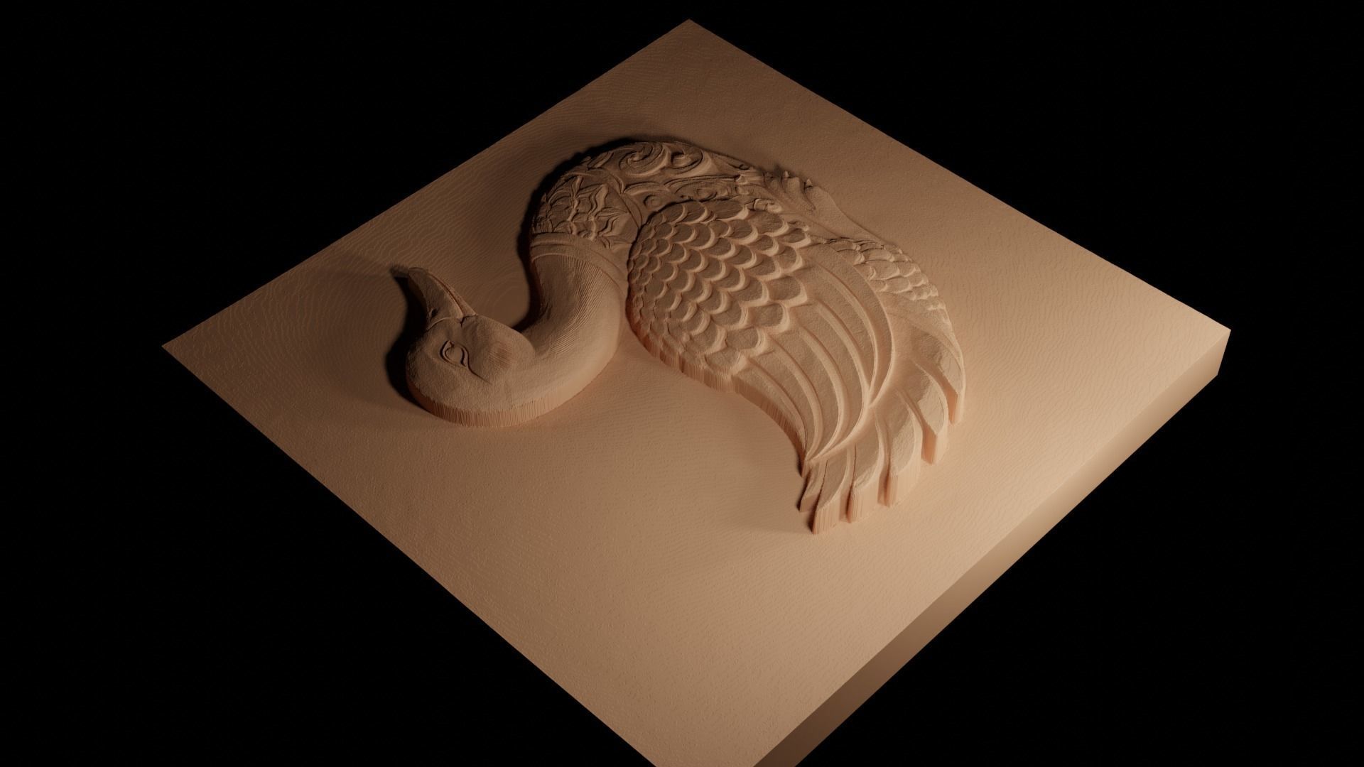 Duck CNC 3d Print High Relief Sand Casting 3D print model_4