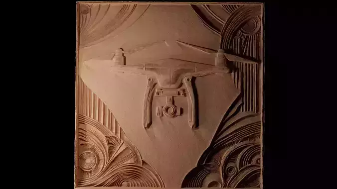 Drone CNC 3d Print High Relief Sand Casting