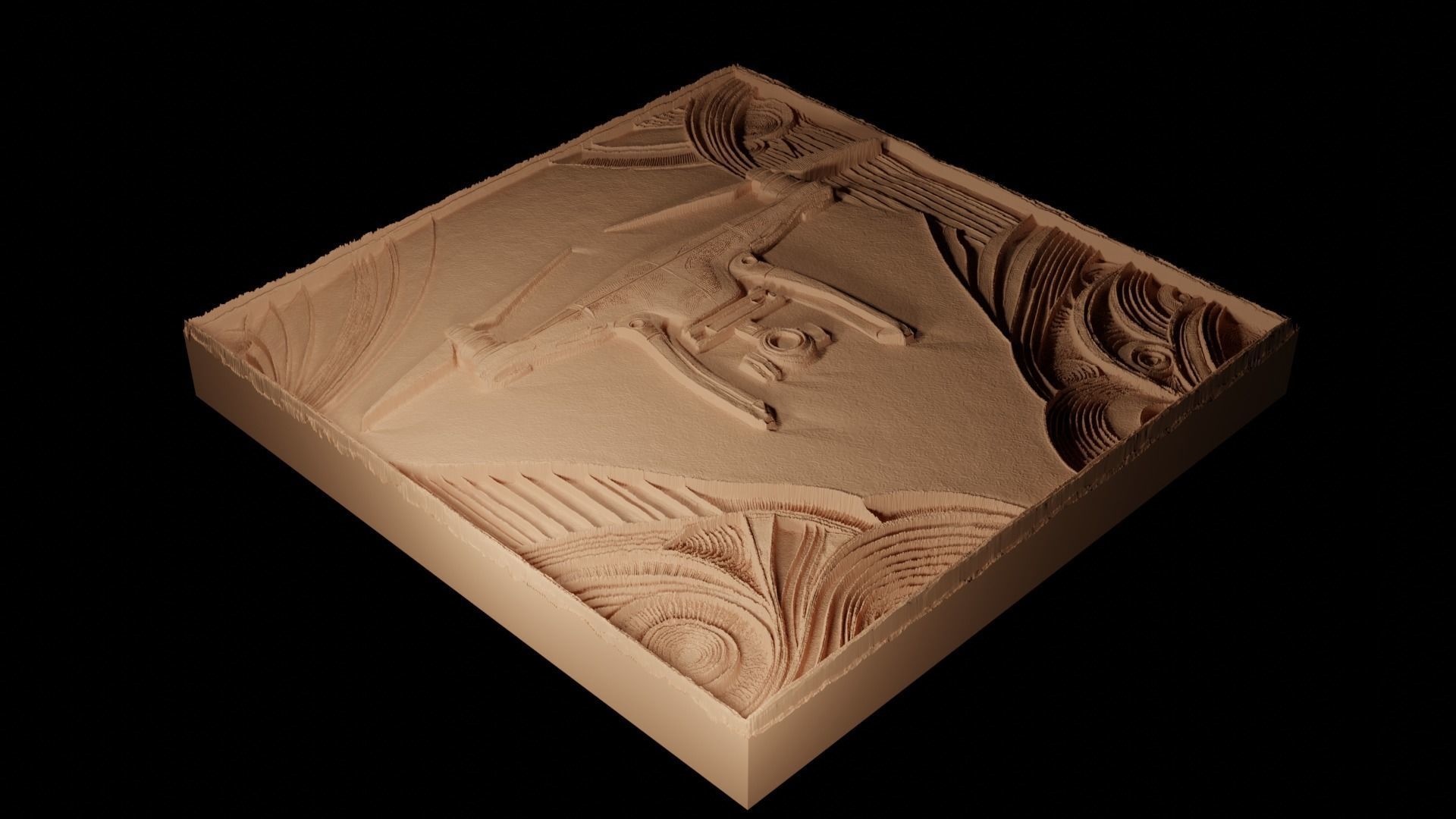 Drone CNC 3d Print High Relief Sand Casting 3D print model_2