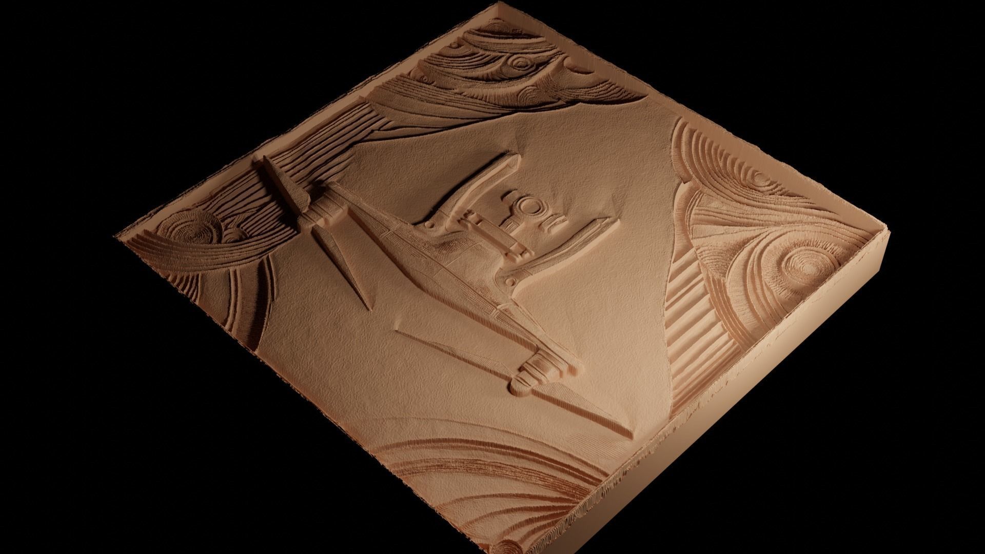 Drone CNC 3d Print High Relief Sand Casting 3D print model_4