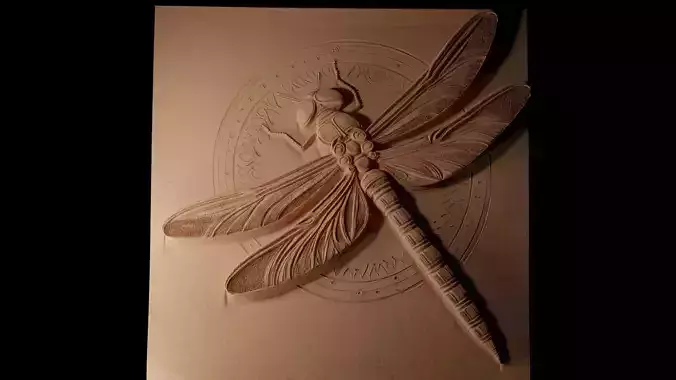 Dragonfly CNC 3d Print High Relief Sand Casting