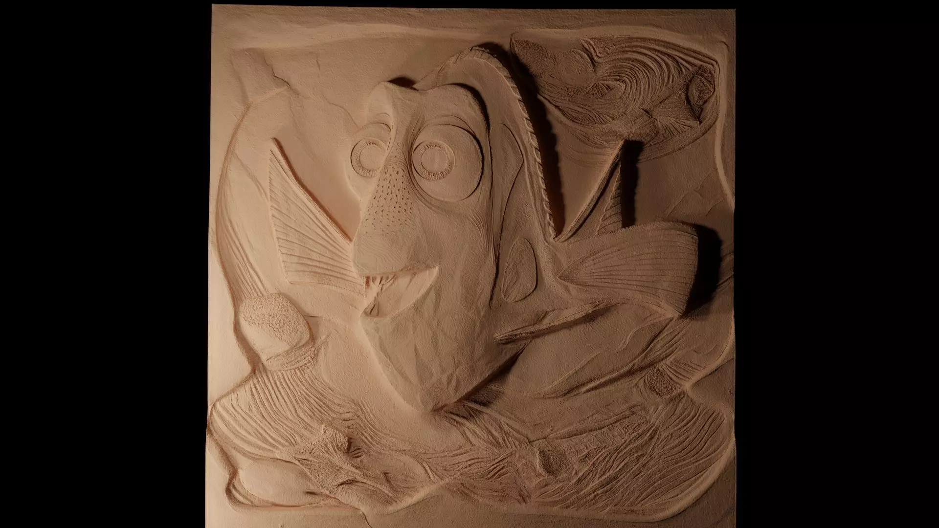 Dory Finding Nemo CNC 3d Print High Relief Sand Casting 3D print model_0