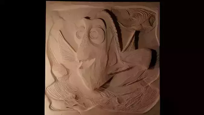 Dory Finding Nemo CNC 3d Print High Relief Sand Casting 3D print model