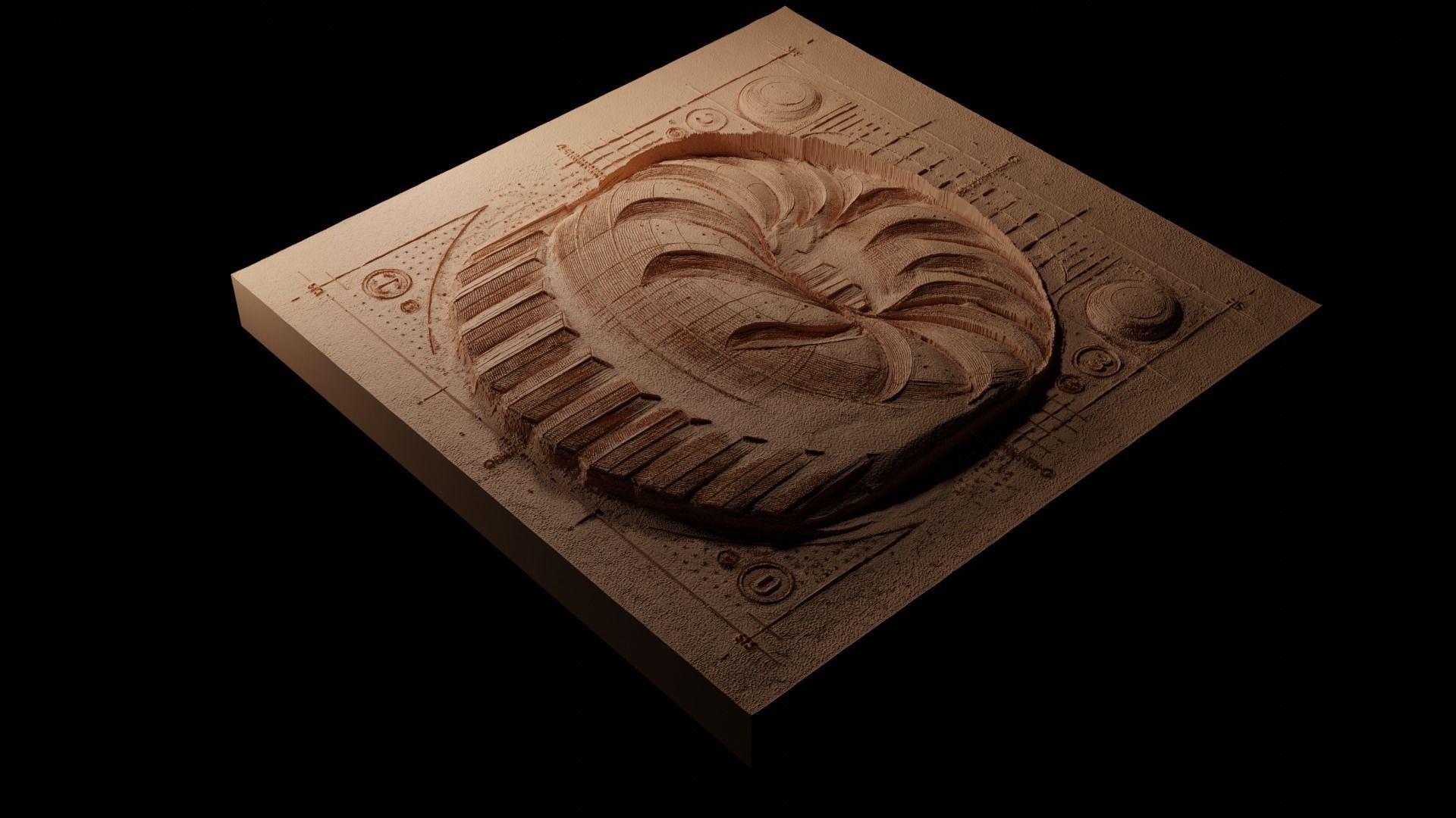 Donuts CNC 3d Print High Relief Sand Casting 3D print model_1