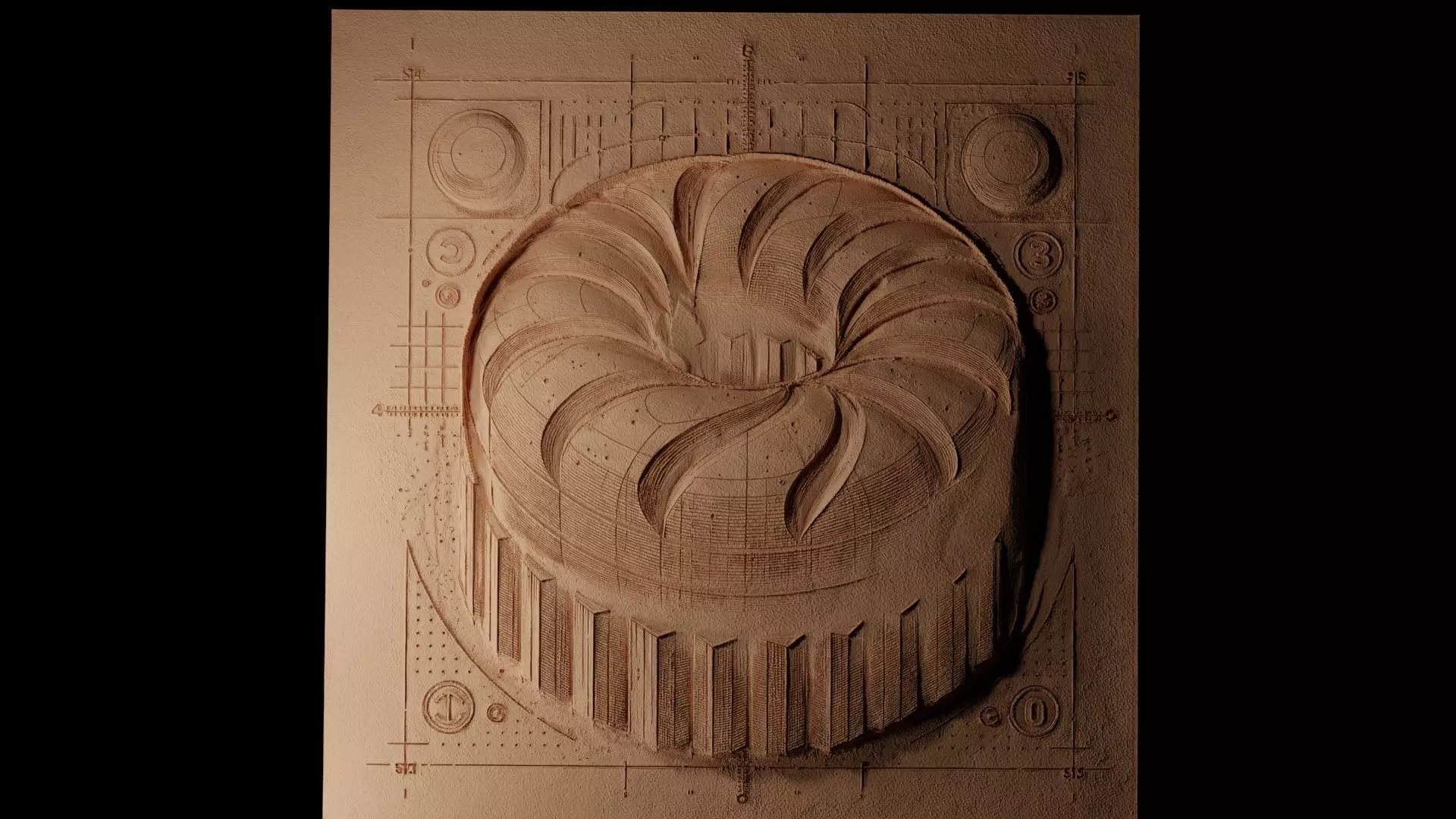 Donuts CNC 3d Print High Relief Sand Casting 3D print model_0