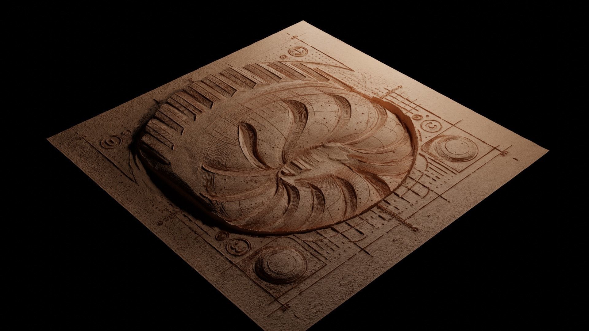 Donuts CNC 3d Print High Relief Sand Casting 3D print model_3