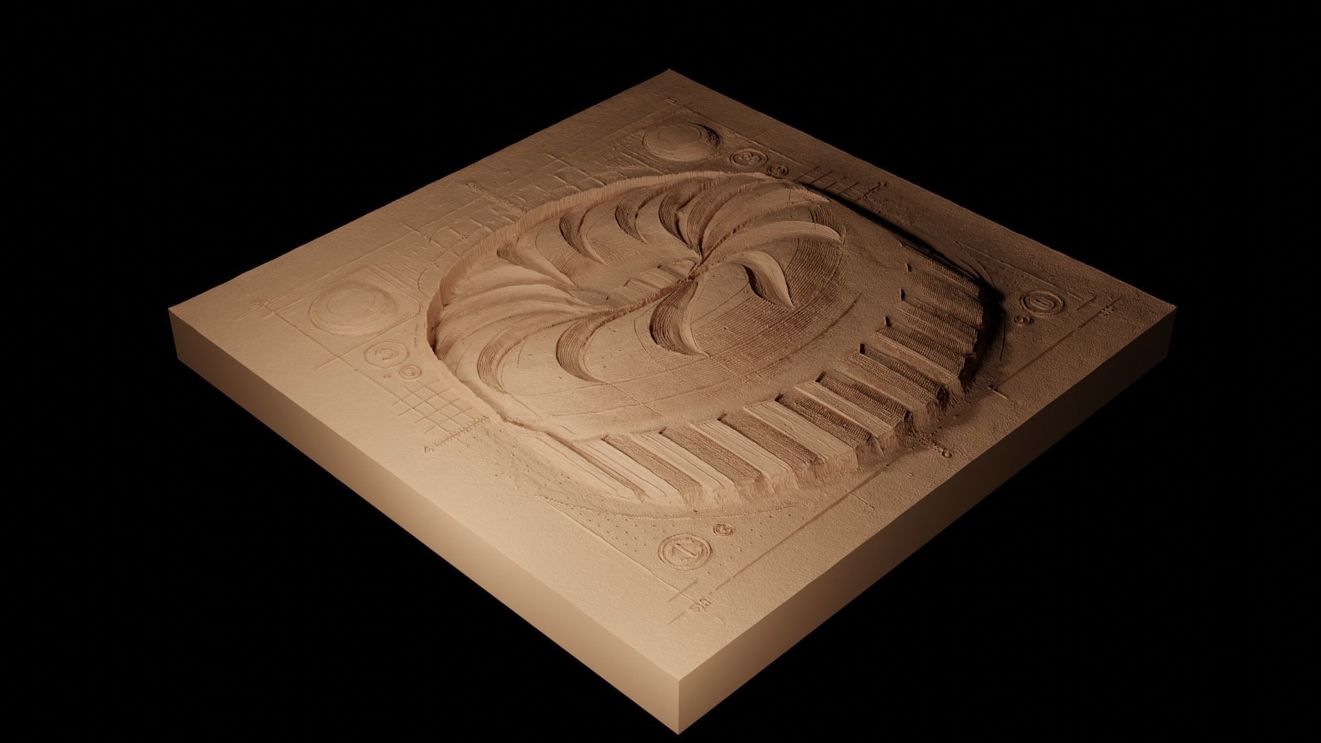 Donuts CNC 3d Print High Relief Sand Casting 3D print model_2