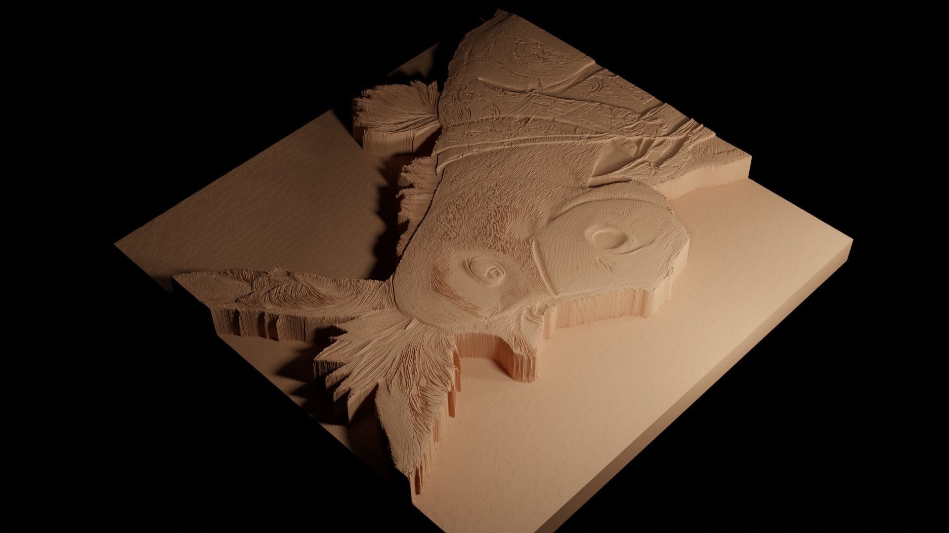 Donkey Shrek CNC 3d Print High Relief Sand Casting 3D print model_4