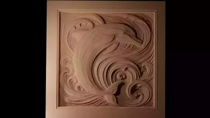 Dolphin CNC 3d Print High Relief Sand Casting