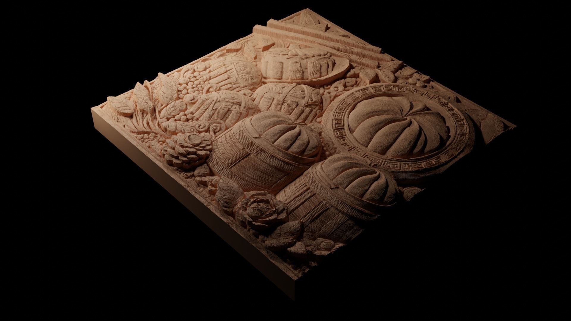 Dim Sum CNC 3d Print High Relief Sand Casting 3D print model_1