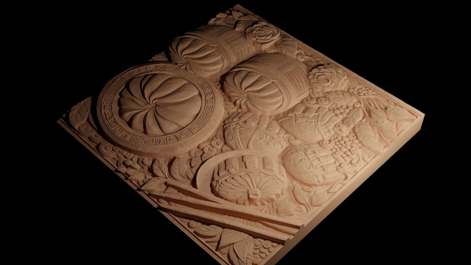 Dim Sum CNC 3d Print High Relief Sand Casting 3D print model_4