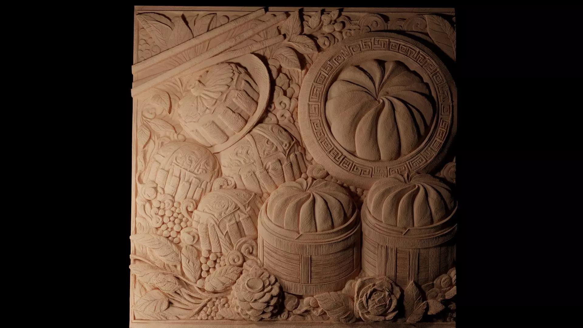 Dim Sum CNC 3d Print High Relief Sand Casting 3D print model_0