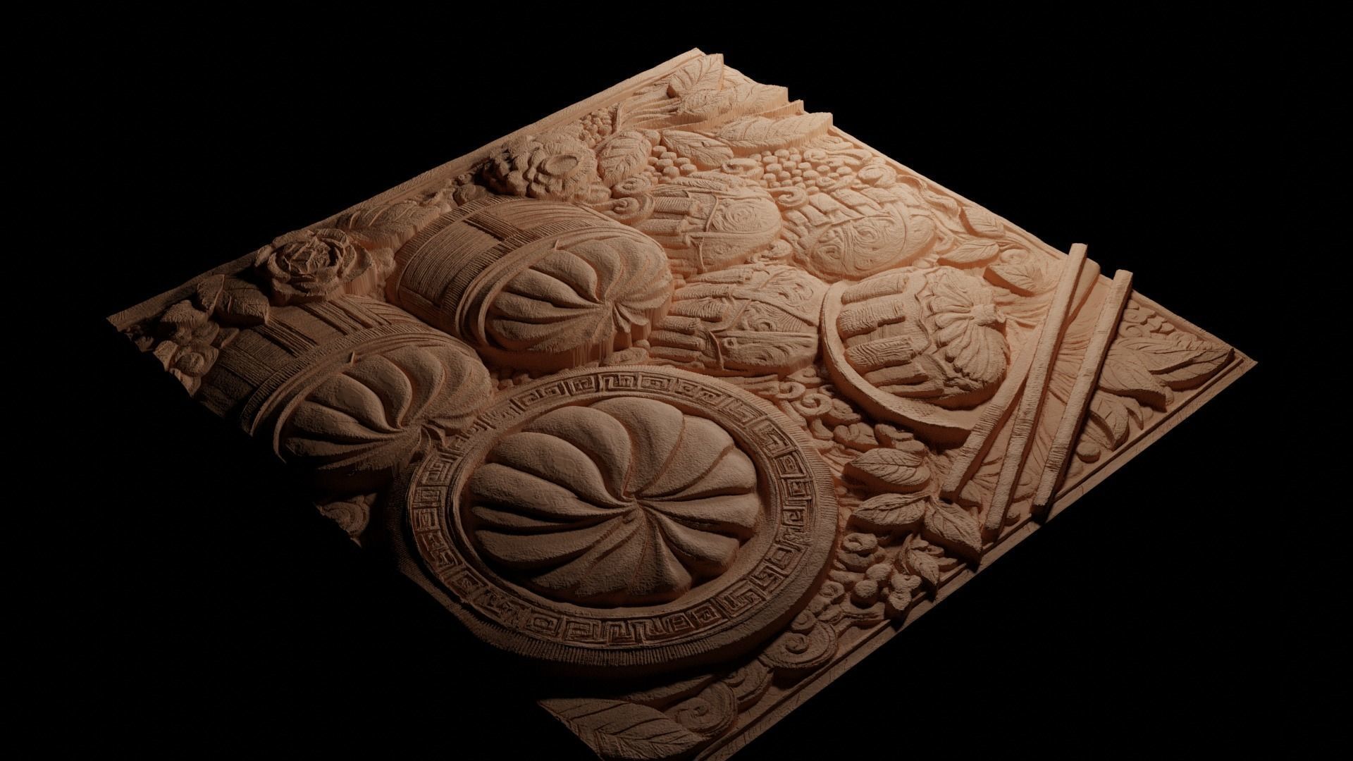 Dim Sum CNC 3d Print High Relief Sand Casting 3D print model_3