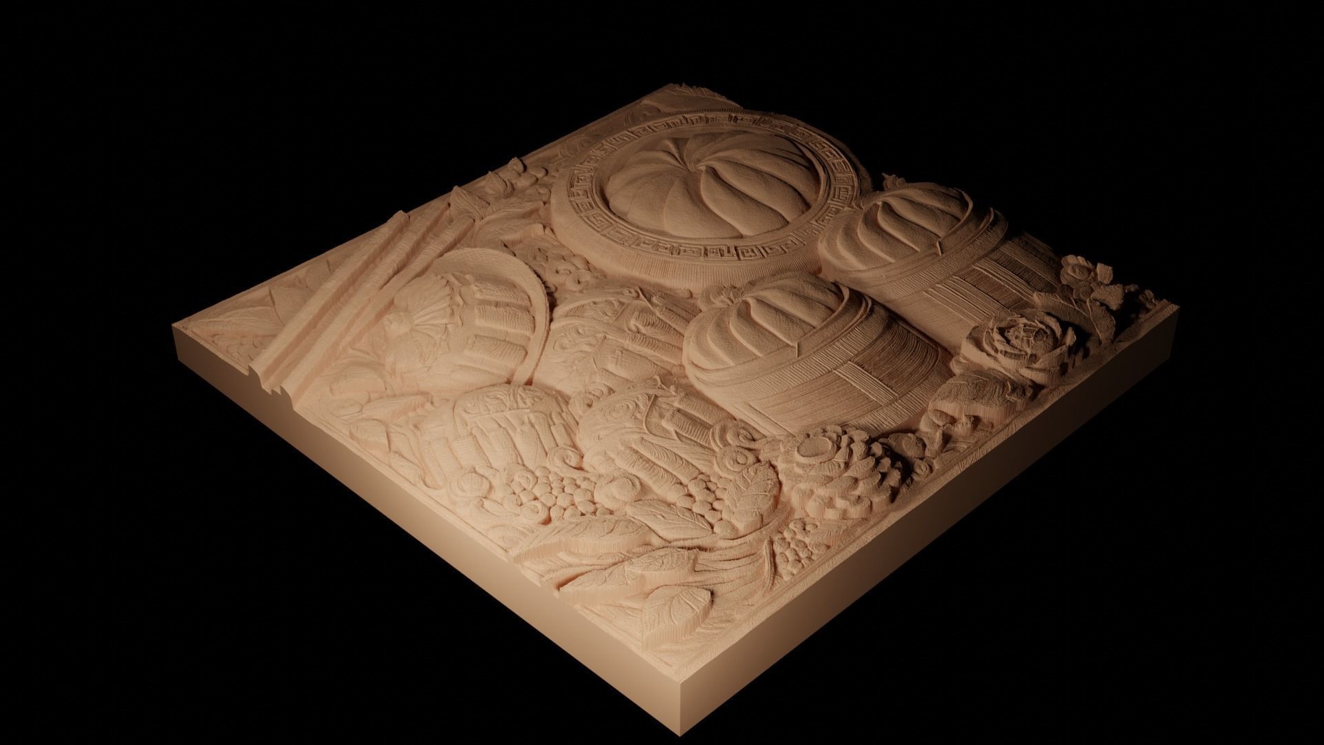 Dim Sum CNC 3d Print High Relief Sand Casting 3D print model_2