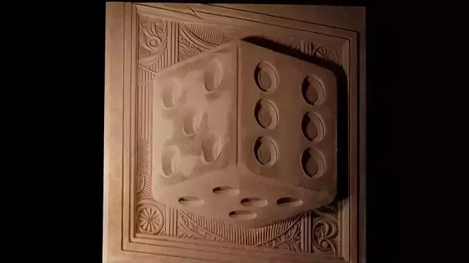 Dice CNC 3d Print High Relief Sand Casting 3D print model
