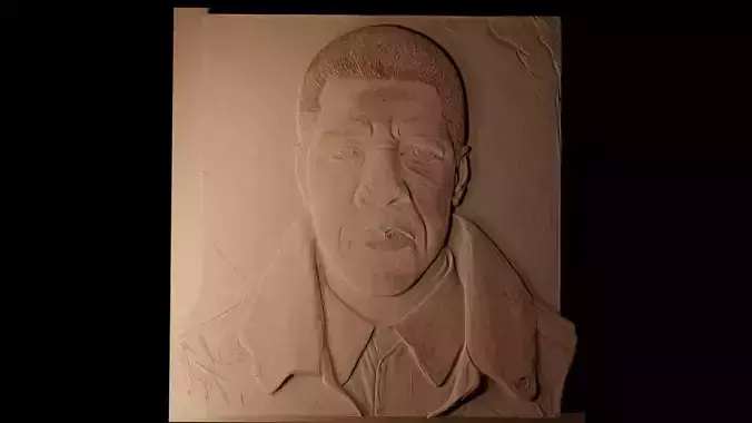 Denzel Washington CNC 3d Print High Relief Sand Casting