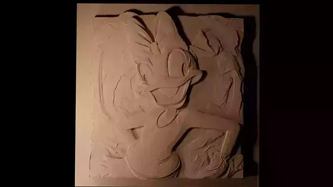 Daisy Duck CNC 3d Print High Relief Sand Casting