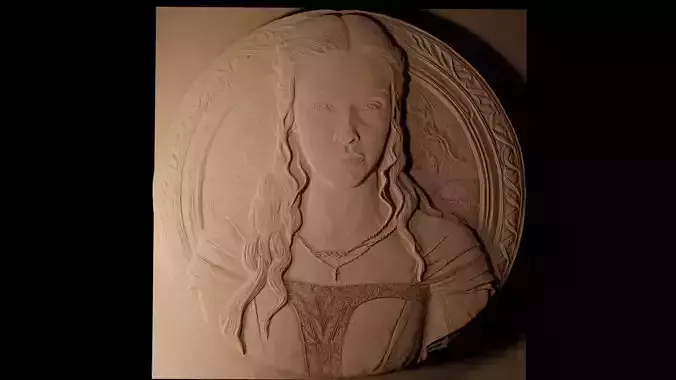 Daenerys Targaryen GOT CNC 3d Print High Relief Sand Casting 3D print model