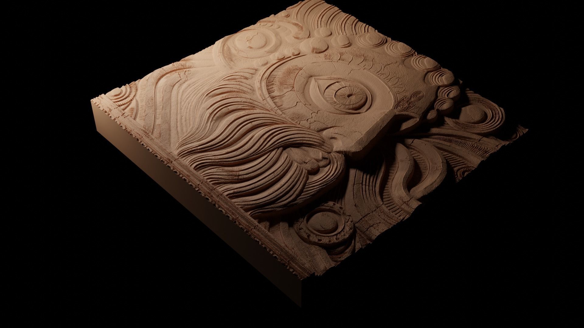 Cyclops CNC 3d Print High Relief Sand Casting 3D print model_1