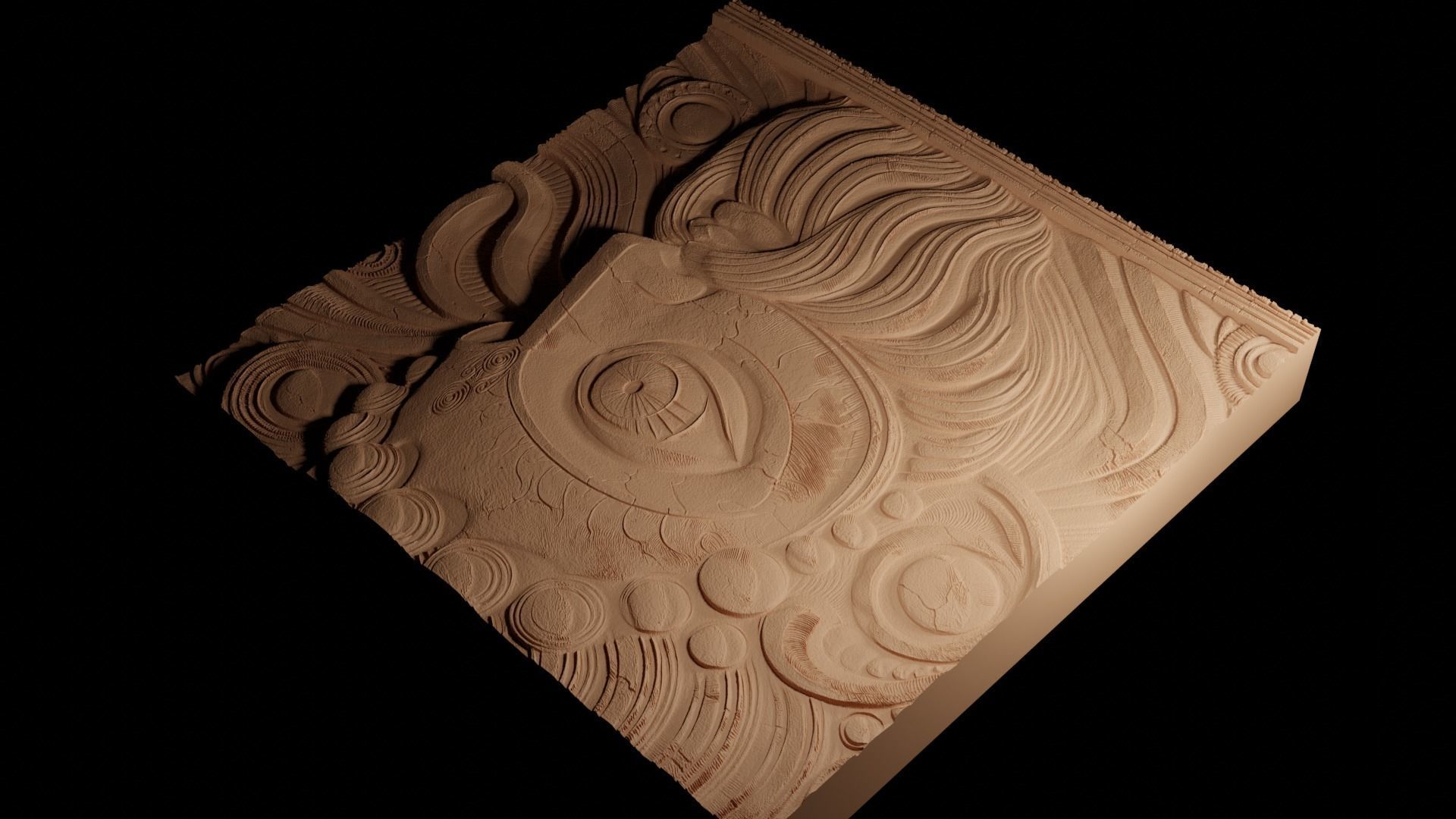 Cyclops CNC 3d Print High Relief Sand Casting 3D print model_4