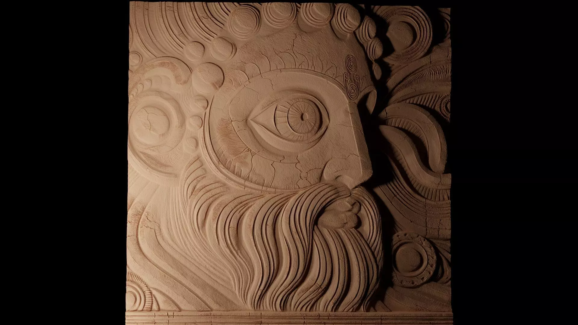 Cyclops CNC 3d Print High Relief Sand Casting 3D print model_0