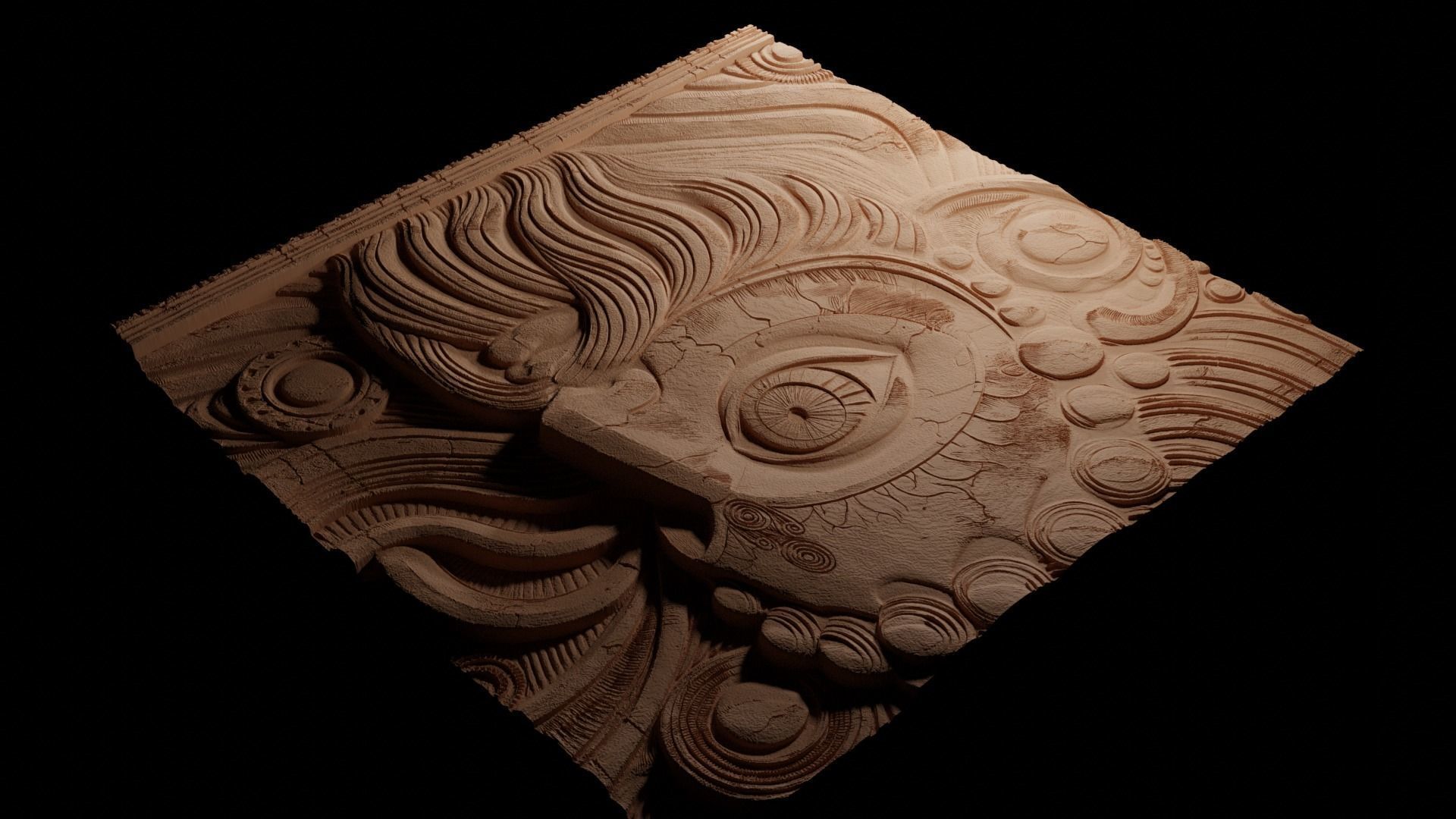 Cyclops CNC 3d Print High Relief Sand Casting 3D print model_3