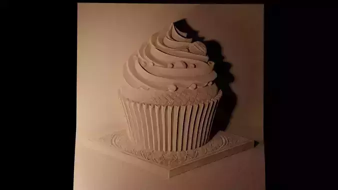 Cupcakes CNC 3d Print High Relief Sand Casting