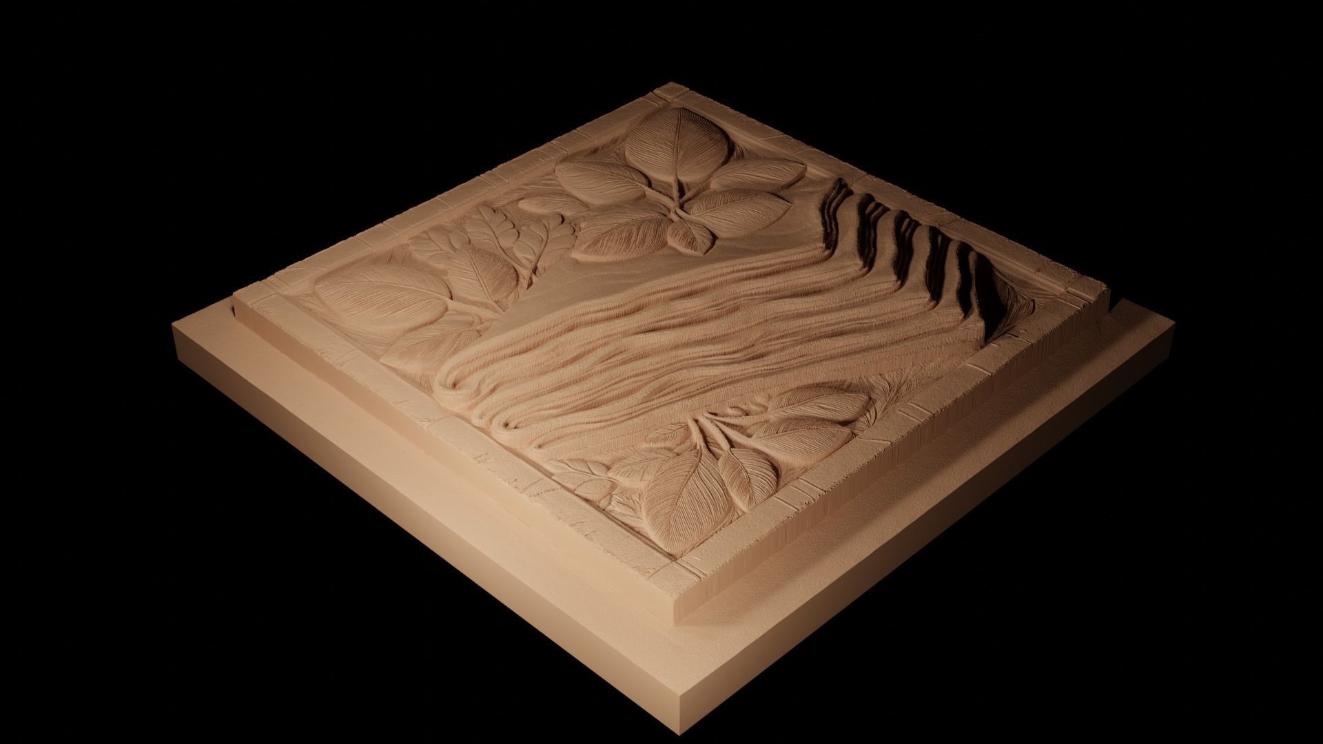 Crepes CNC 3d Print High Relief Sand Casting 3D print model_2