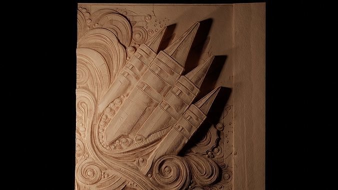 Crayon CNC 3d Print High Relief Sand Casting 3D print model