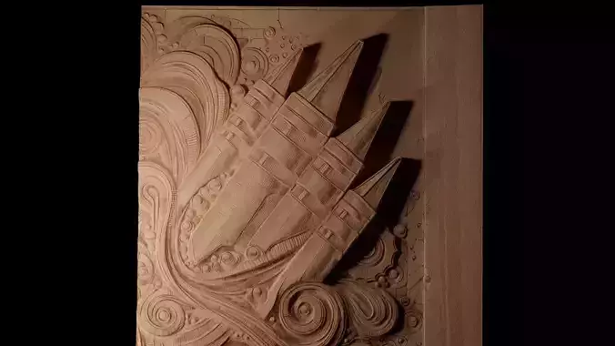 Crayon CNC 3d Print High Relief Sand Casting 3D print model