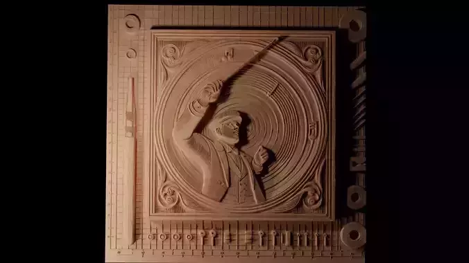 Conductors Baton CNC 3d Print High Relief Sand Casting 3D print model
