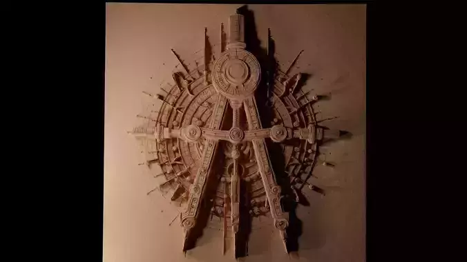 Compass CNC 3d Print High Relief Sand Casting