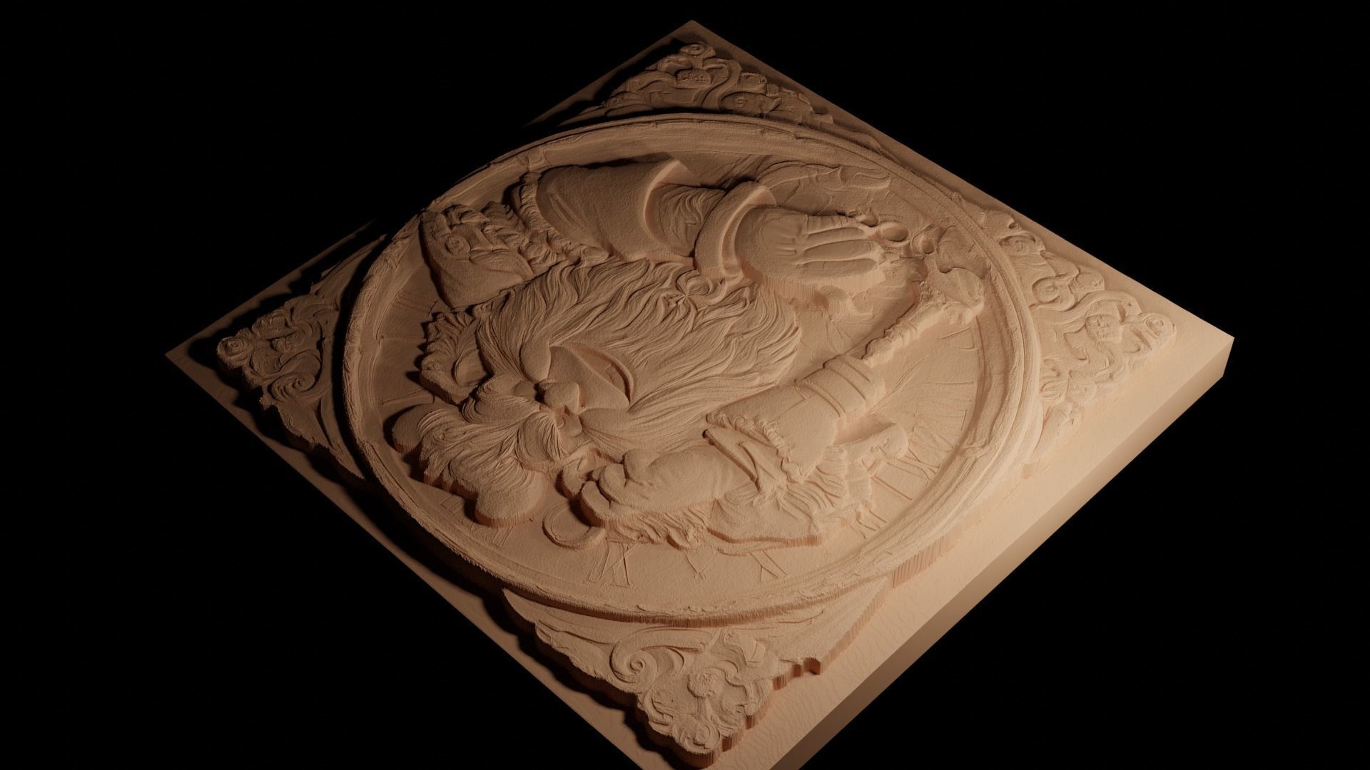 Cogsworth CNC 3d Print High Relief Sand Casting 3D print model_4