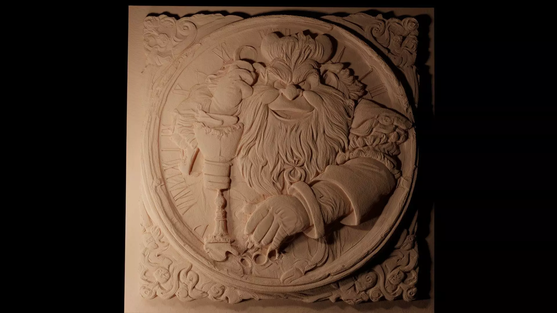 Cogsworth CNC 3d Print High Relief Sand Casting 3D print model_0