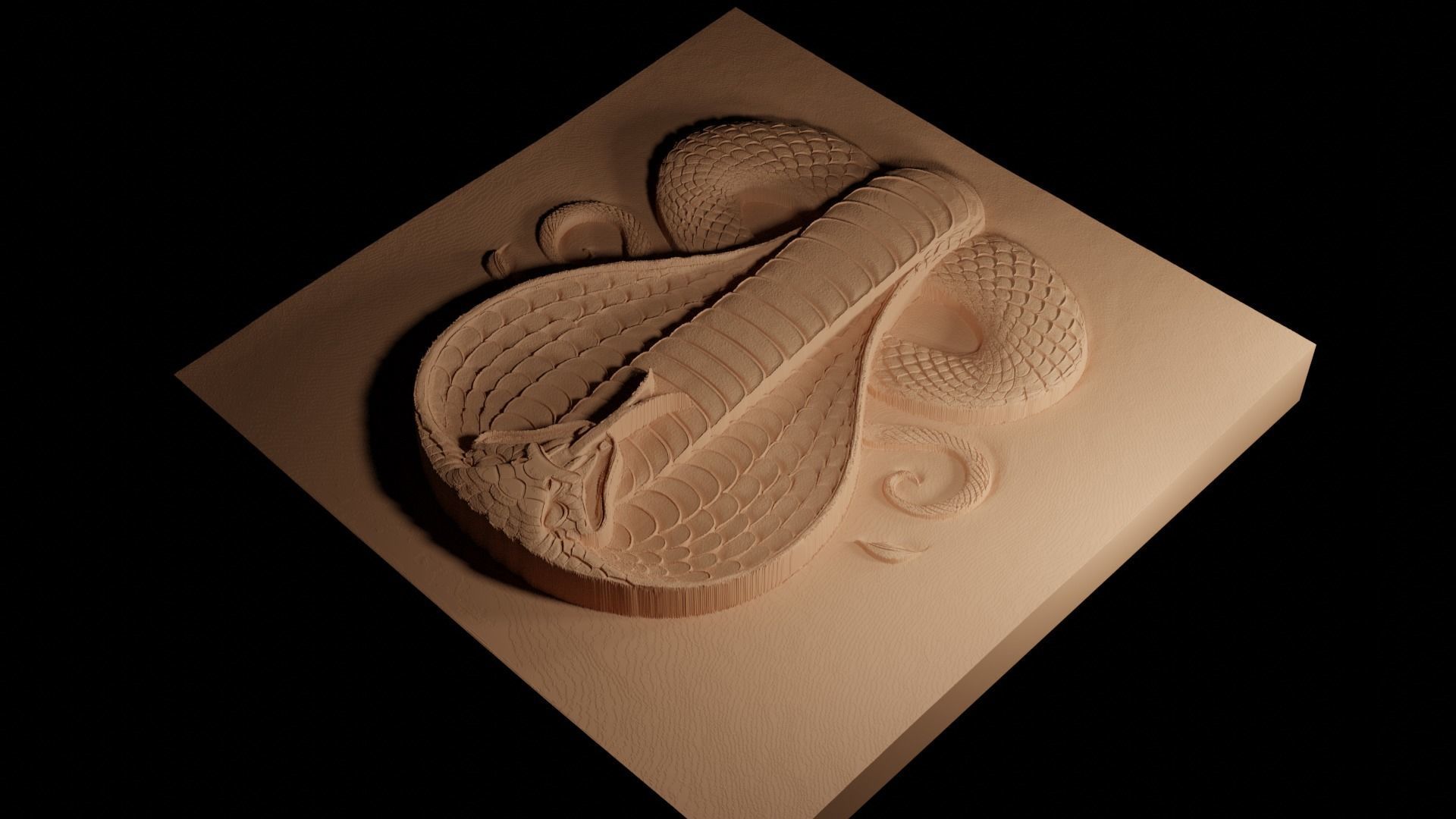 Cobra CNC 3d Print High Relief Sand Casting 3D print model_4