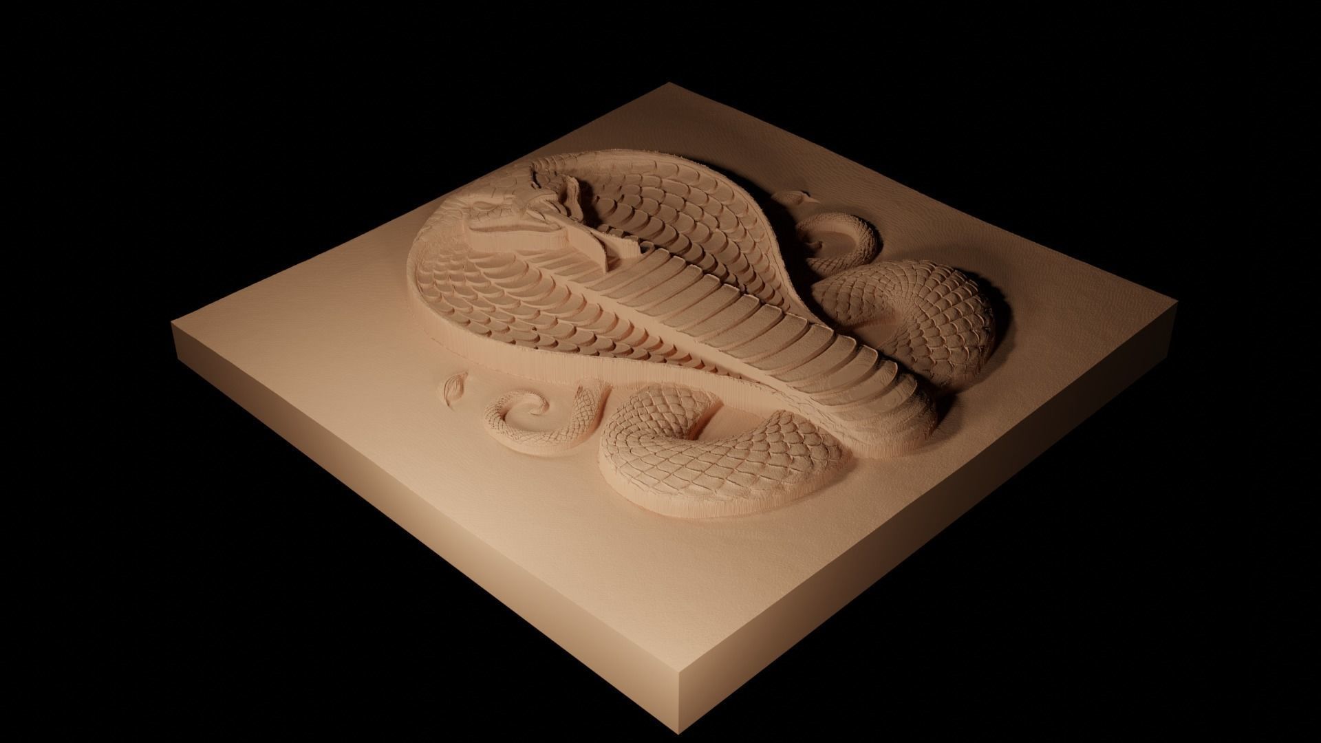Cobra CNC 3d Print High Relief Sand Casting 3D print model_2