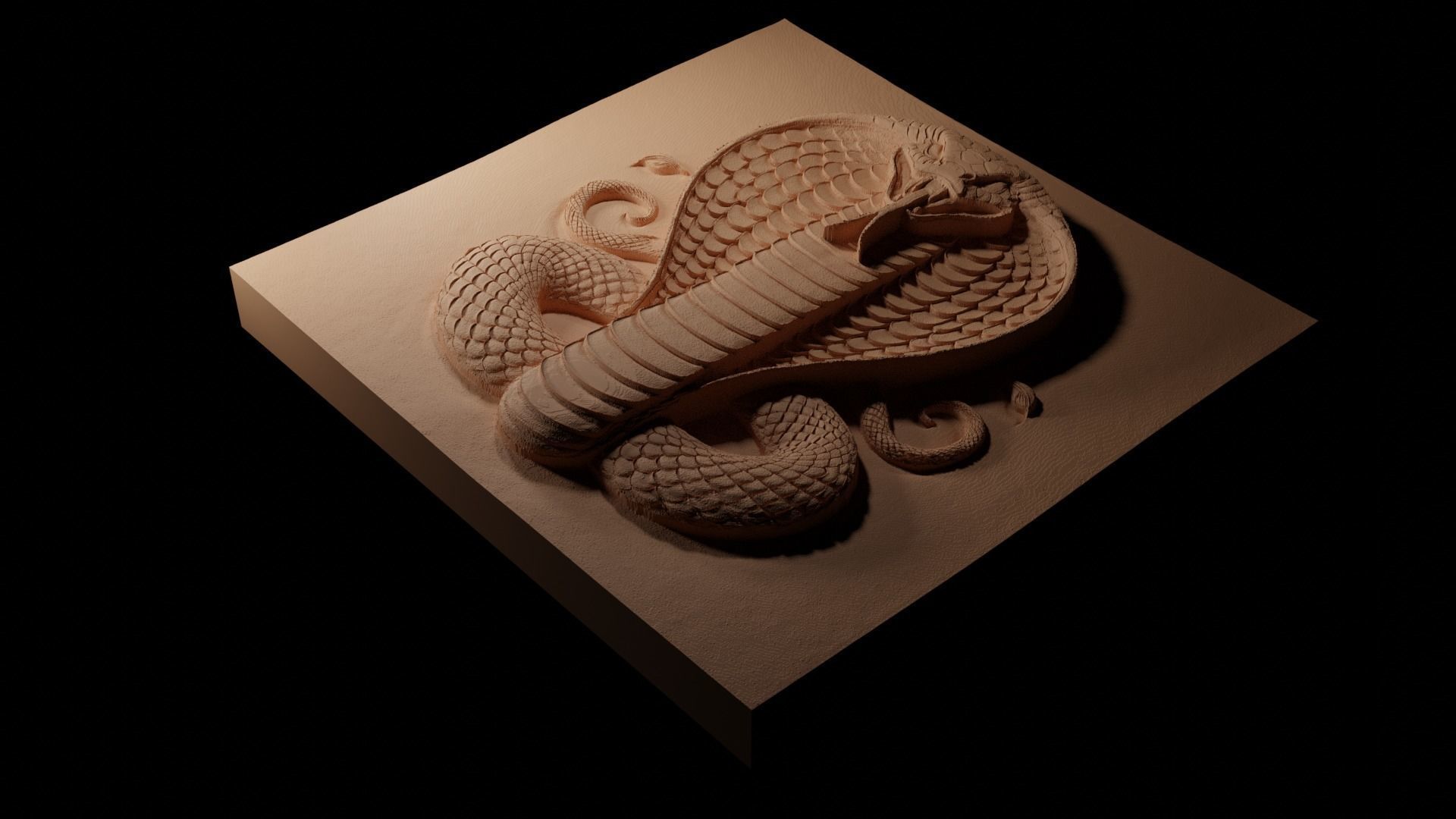 Cobra CNC 3d Print High Relief Sand Casting 3D print model_1