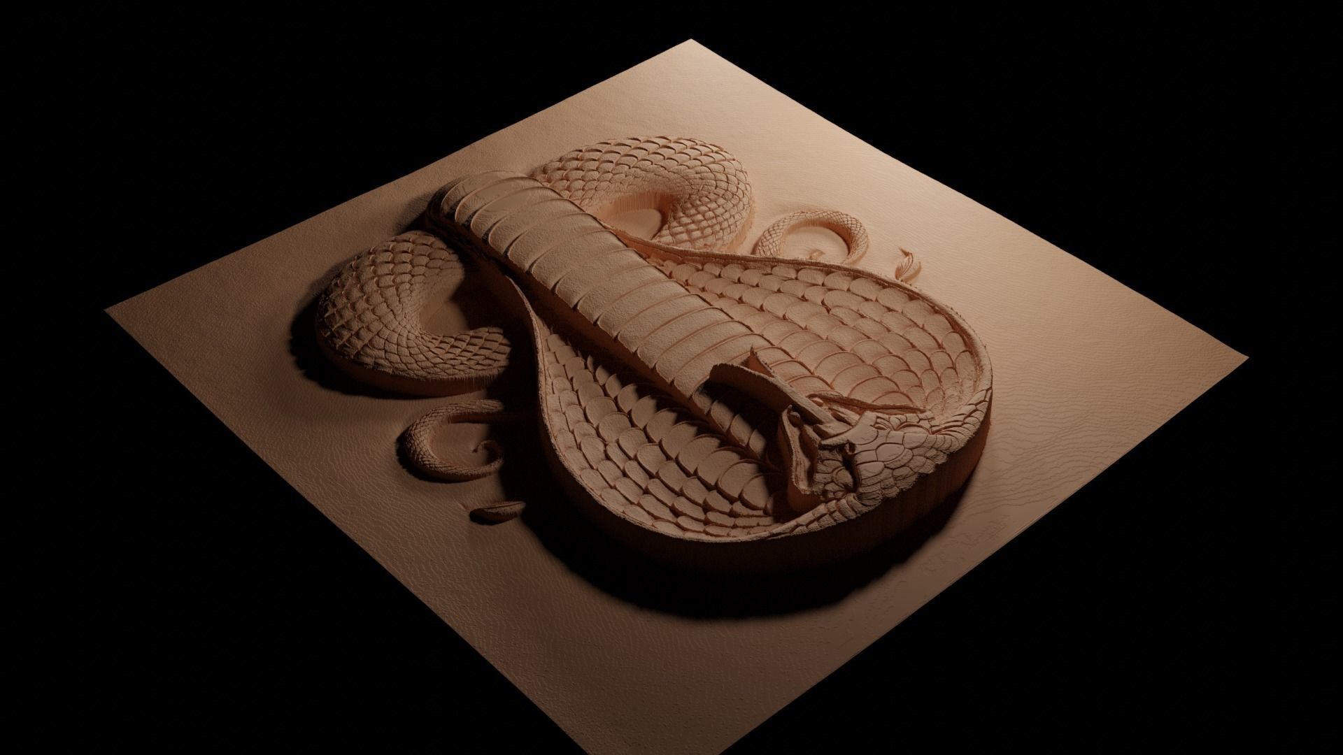 Cobra CNC 3d Print High Relief Sand Casting 3D print model_3