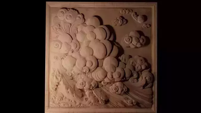 Cloud 02 CNC 3d Print High Relief Sand Casting