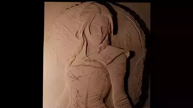 Ciri The Witcher CNC 3d Print High Relief Sand Casting
